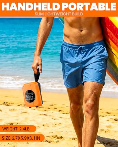 12V Car Inflatable Paddle Board Pump with Auto-Off & Dual-Stage Pressure up to 20 PSI