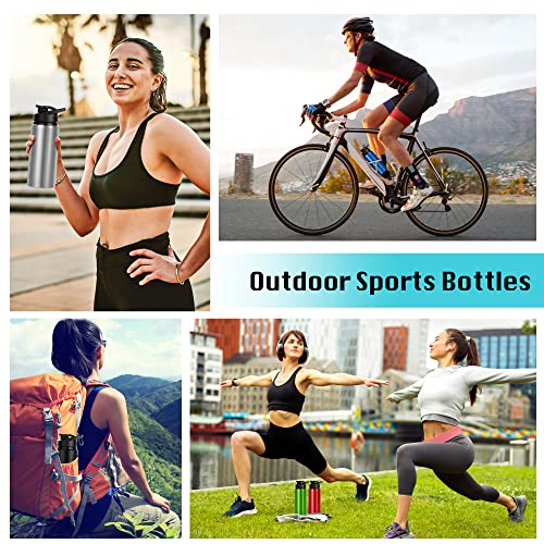 20oz Aluminum Water Bottles Bulk Pack - 10 Colors Reusable Leakproof Sport Bottles