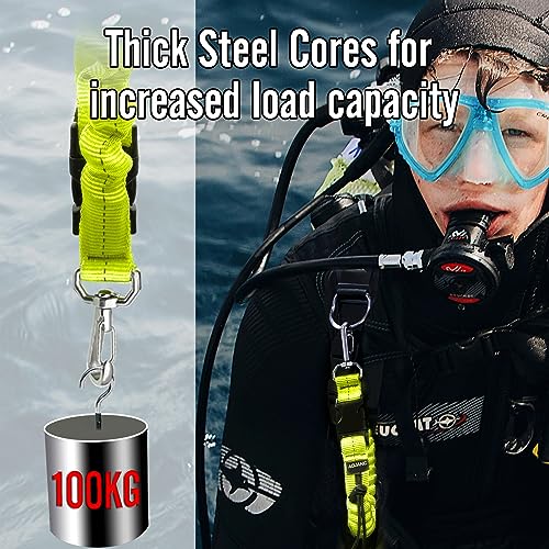 nitescuba Scuba Diving Spring Clip Lanyard Anti-Lost Lanyard with Quick Release Buckle for Outdoor Sports