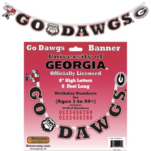 Georgia Bulldogs Banner 8 Ft Game Day Tailgate Decor - School Spirit Celebration