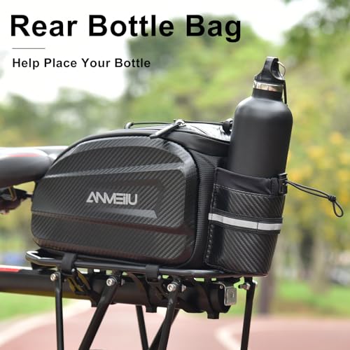 Waterproof Bike Rack Bag 6L Pannier with Rain Cover & Installation Straps