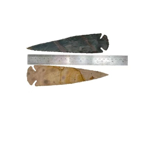 texasrun 2PCS 7" Flint Points Arrowhead Hadmade New Project Count Collection Spear
