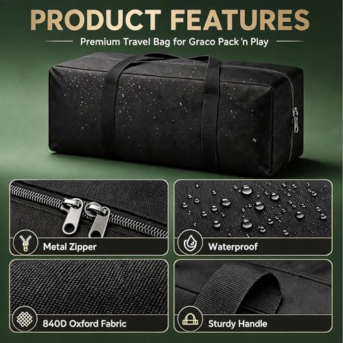 Large Compatible Travel Storage Bag for Graco Pack 'n Play - Waterproof & Durable