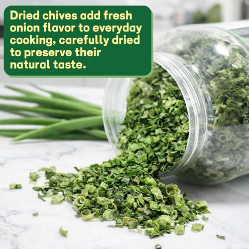 Dried Chive Flakes - Natural Seasoning for Soups & Cooking, 4.3 oz