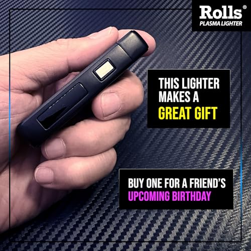 Electric Lighter Rechargeable Matte Black - Windproof USB Flame for Men Gift