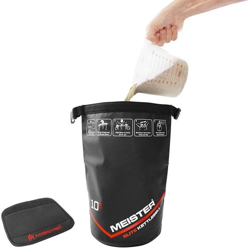 Meister Elite Portable Sand Kettlebell - Soft Sandbag Weight - 10/15/20lb