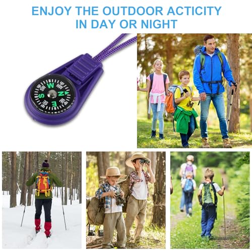 45 Pcs Mini Compass Bulk for Kids, 3.15¡¿1.02 Inch, Small Portable Compasses for Classroom, Hiking, Survival Kits