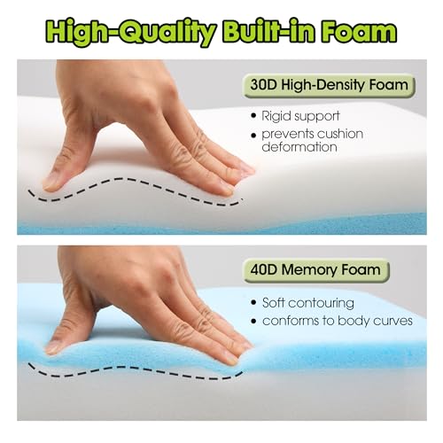 2 Pack Stadium Cushion with Dual-Layer Foam Support - Portable Waterproof Bleacher Pad