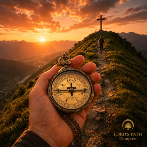 Christian Compass with Joshua 1:9 Scripture - Faith Gift for Men & Boys - Variation: Joshua 1:9