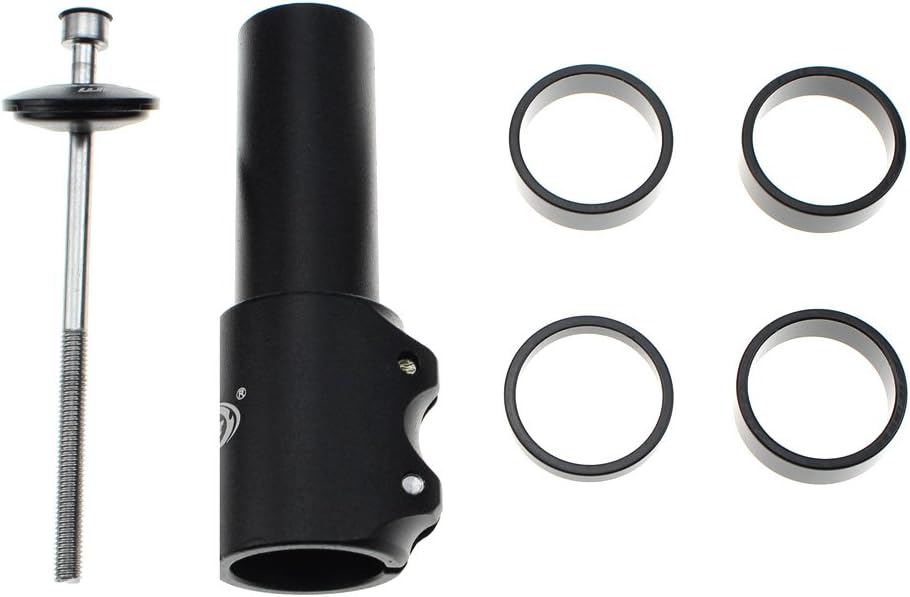 WAKE Bike Stem Riser Bike Fork Stem Extender Bicycle Handlebar Raiser Head Up Adapter Suitable for Mountain Bike, Road Bike, MTB, BMX, Fixie (Aluminium Alloy, Adjustable)