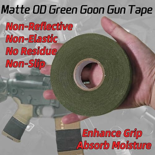 OD Green Tactical Grip Tape 1 Inch x 27.34 Yards Multipurpose Wrap for Guns & Sports
