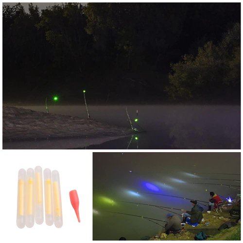 KZ-VIGLO 75 Pcs Night Fishing Luminous Floats Fishing Glow Sticks Fishing Light Sticks for Night Fishing Supplies (15 Packs)
