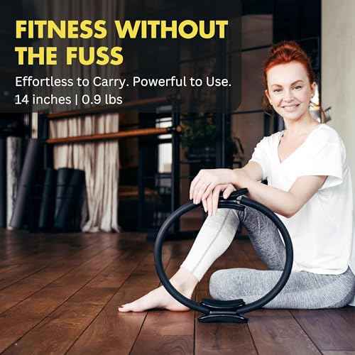 ProBody Pilates Fitness Circle ? 14 Inch Pilates Ring for Focusing on Toning Inner Thighs, Arms, and Core