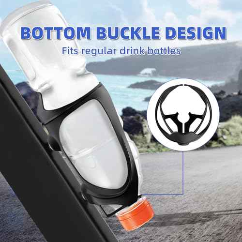 CITOOTY Bike Water Bottle Holder - 2 Pcs Ultralight Bicycle Cup Holder Cage with Screws Tool, Universal Resin Cycling Bottle Rack Brackets for Road MTB Mountain Bike, Fits for 2.75-3.94" Diameter Cup