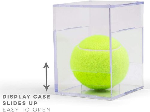 ChalkTalkSPORTS Square Acrylic Display Case | Tennis Ball Holder | 3-Pack