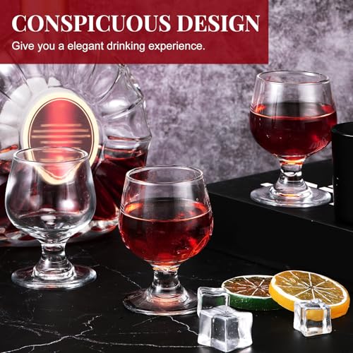 48 pcs Mini Cognac Snifter Glasses 1.7 oz Brandy & Whiskey Tasting Cups