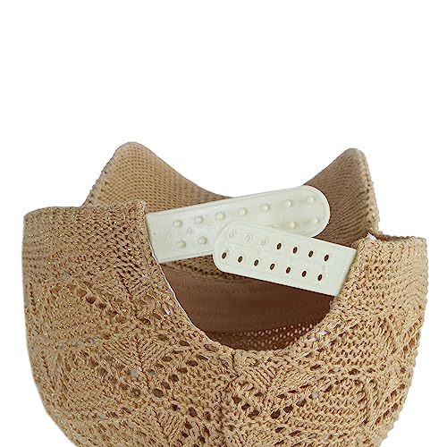 Beach Baseball Hats for Women - Cute Summer Crochet Breathable Ball Cap - Khaki, One Size