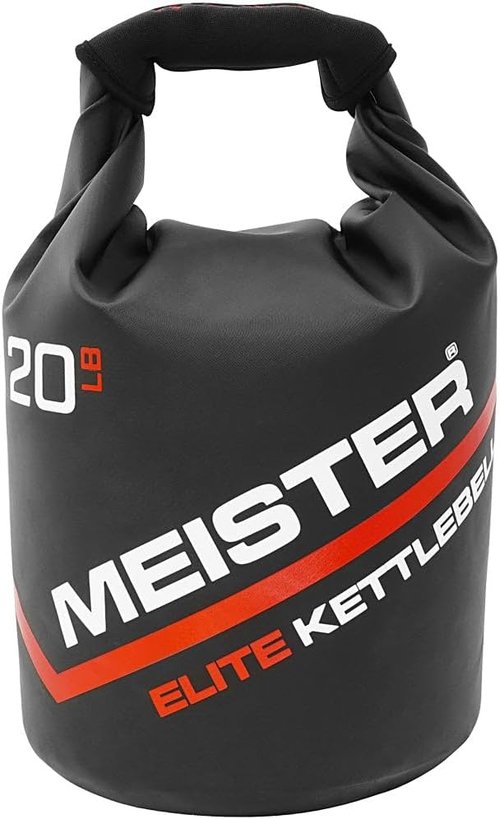 Meister Elite Portable Sand Kettlebell - Soft Sandbag Weight - 20lb / 9.0kg