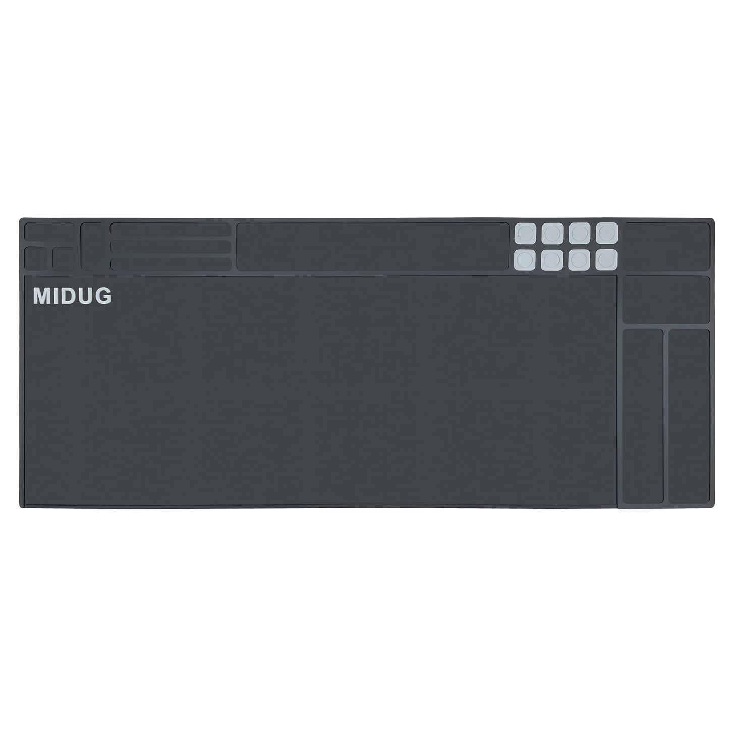 43”X18” Large Gun Cleaning Mat Padded with Magnetic Non-Slip Rubber Protective Repair Mat for Shotgun Rifle WF & Oil Resistant Black