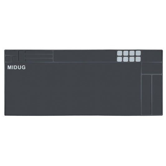 43”X18” Large Gun Cleaning Mat Padded with Magnetic Non-Slip Rubber Protective Repair Mat for Shotgun Rifle WF & Oil Resistant Black