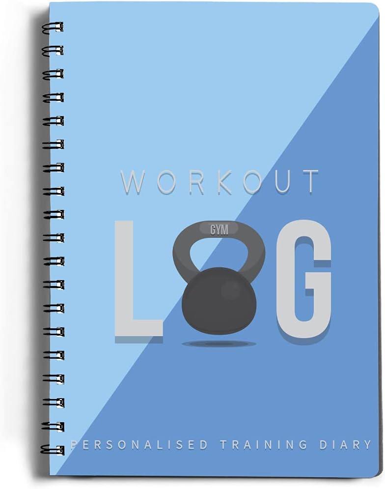 Workout Planner for Daily Fitness Tracking & Goals Setting - A5 Size, 6” x 8”, Charcoal Gray - Men & Women Personal Home & Gym Training Diary - Log Book Journal - by Workout Log Gym