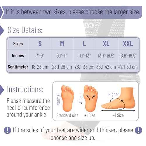 DR JK- Ankle Brace for Women and Men, Medium, 1 Pair, Grey and Black, Adjustable Compression Sleeve, Soft Straps for Achilles Tendonitis Relief, Sports Protection, Achilles Tendonitis Brace