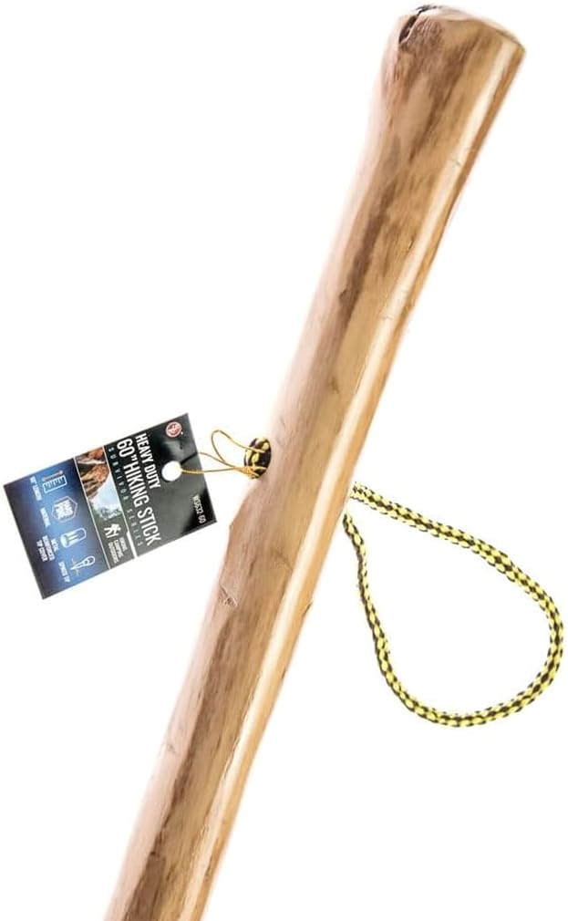 SE Survivor Series Black 12' Paracord Hiking/Walking Stick with 440 lb Pull Capacity, 55" - WS636-55BK