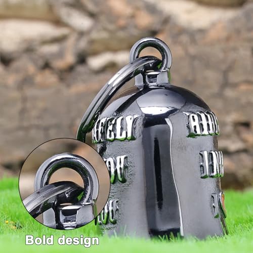 Motorcycle Angel Bell for Men & Women Black Silver Biker Safety Accessory