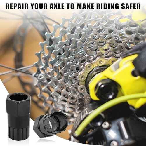 Bike Freewheel Removal Tool, Bicycle Cassette Lockring Remover Bottom Bracket Socket Wrench Bicycle Repair Tool Compatible with Shimano, Sun Race SRAM, DNP Epoch Sachs Aris