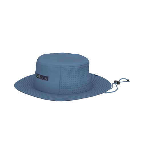 HUK Performance Bucket, Anti-Glare Fishing Hat for Men, Aqua Dye-Quiet Harbor