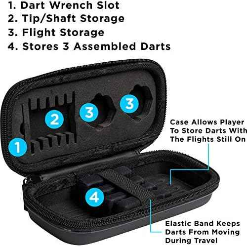 Viper Desperado 80% Tungsten Soft Tip Darts with Storage/Travel Case: Death Mark, 18 Grams