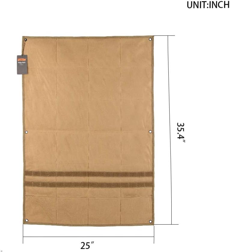 EXCELLENT ELITE SPANKER Tactical Patchs Display Board Foldable Military Patch Holder Panel (Black, S)