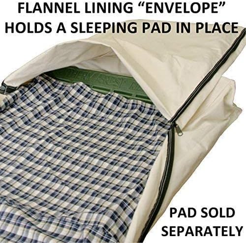 TrailMax Cowboy Bedroll - Durable 12oz Canvas Sleeping Bag Cover with Flannel Liner for Winter Camping