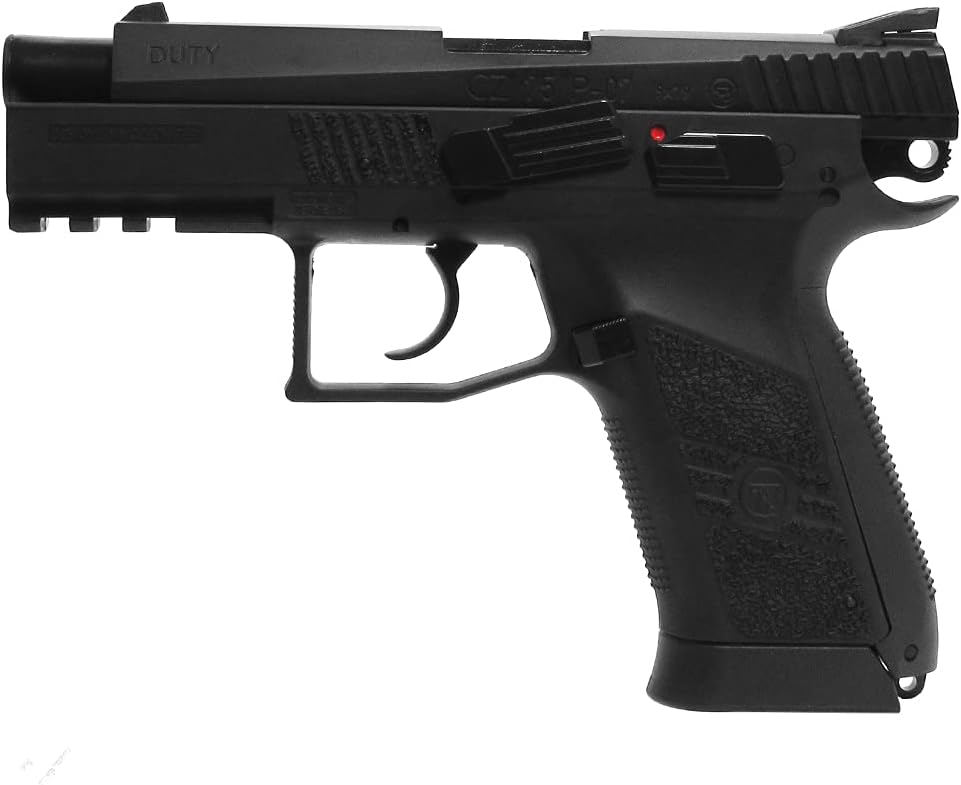 ASG CZ 75 P-07 Duty Black and Two-Tone CO2 BB Gun Pistol .177 Cal Steel, Blowback and Non-Blowback