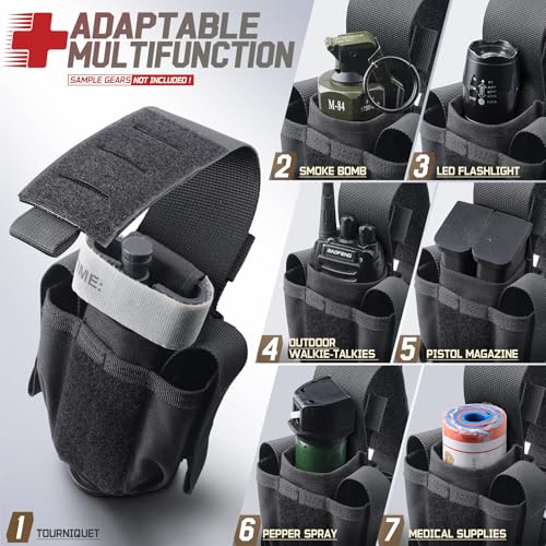 WYNEX Tactical Tourniquet Holder Pouch MOLLE Belt IFAK Black