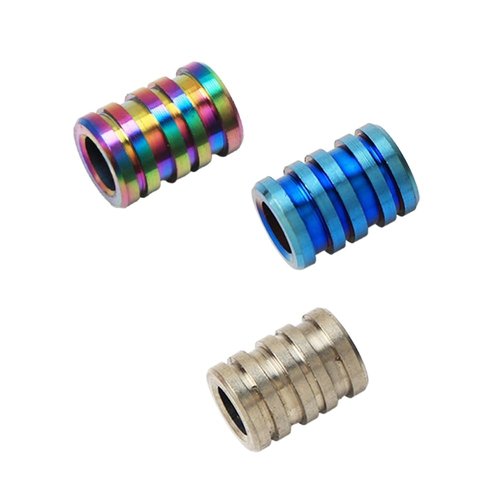 Ximimark 3 pcs Durable Titanium EDC Paracord Lanyard Bead for Outdoor Adventure and Survival