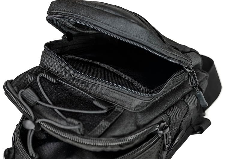Spartan Tactical ARC MKII EDC Sling Bag, Shoulder Bag, Gun Holster Included, Concealed Carry, Black