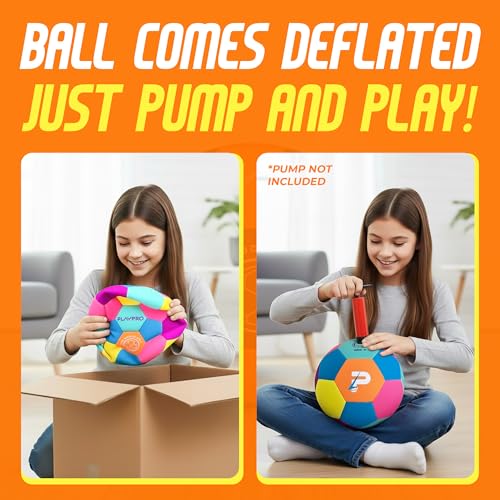 Pink Indoor Soccer Ball Size 4 Soft Foam Kids Soccer Ball for Home Play