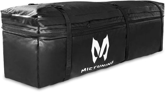 MICTUNING Hitch Rack Cargo Carrier Bag, Expandable 9.5 Cube Feet to 11.5 Cube Feet Waterproof Luggage Storage Bag for Car Truck SUV Van