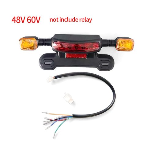 XinGeeek Electrical Motorbike Tail Light,12V Electric Scooter Brake Light and Turn Signal for Ebike Accessories Night Riding Brake Lamp