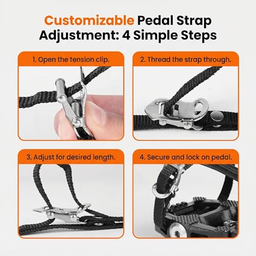Bike Pedals with Toe Cages for Regular or Clipless Shoes 9/16"