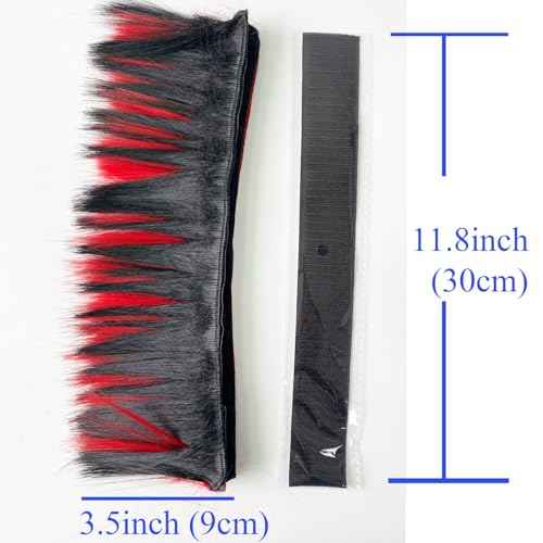 Mohawk for Helmet Decoration Helmet Hawk Accessories 1PC for Motorcycle Bicycle Ski Hair Patches Reusable Design(Helmet Not Included)