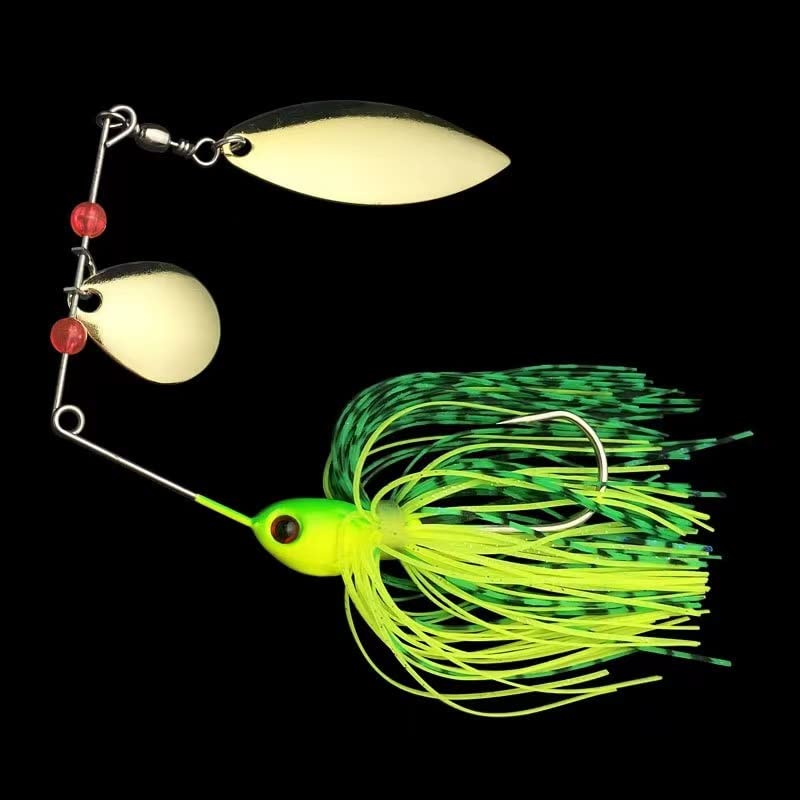 Spinnerbait Bass Fishing Lures Kit Spinner Baits Bass Fishing Lure Hard Metal Lure Topwater Buzzbait Swimbait for Pike Bass Trout Salmon Freshwater Saltwater Fishing(6PCS)