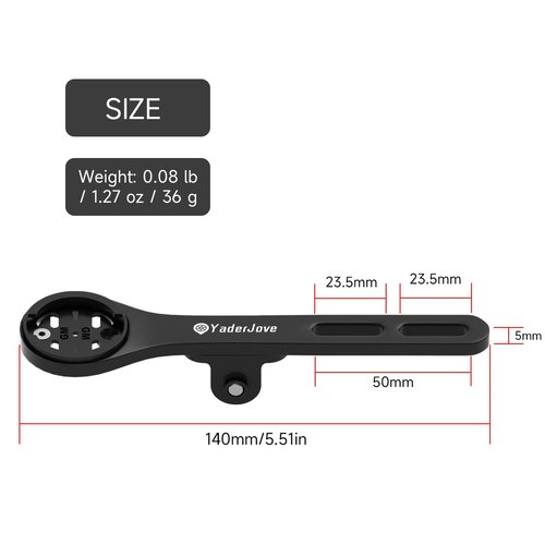 Bike Computer Mount - Out Front Mounts for Road Bikes Integrated Handlebar, Aluminium Alloy GPS Computer Combo Mount & GoPro Full Range