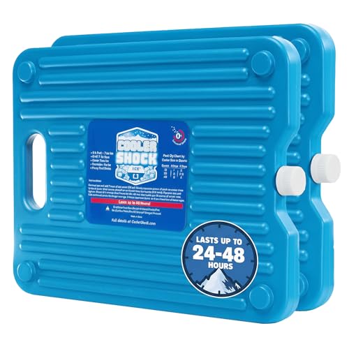 Reusable Cooler Shock Ice Packs for Cooler - Clear 3 Pack