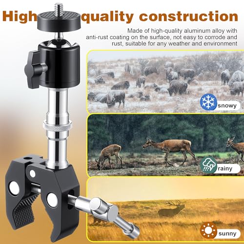4-Pack T Post Trail Camera Mounts - Adjustable Aluminum Brackets for Surveillance - Variation of THIS listing 4