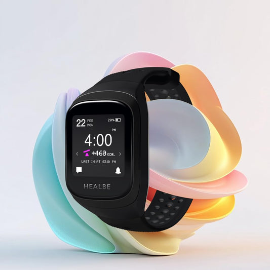 HEALBE GoBe3 - Wearable Health, Fitness and Activity Tracker with Automatic Tracking of Calorie Intake and Burning, Water Balance, Heart Rate, Sleep, neuroactivity, and Stress, with Free app, Obsidian