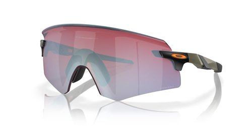 Oakley Men's OO9471 Encoder Rectangular Sunglasses, Matte Moss Green/Prizm Snow Sapphire, 36 mm