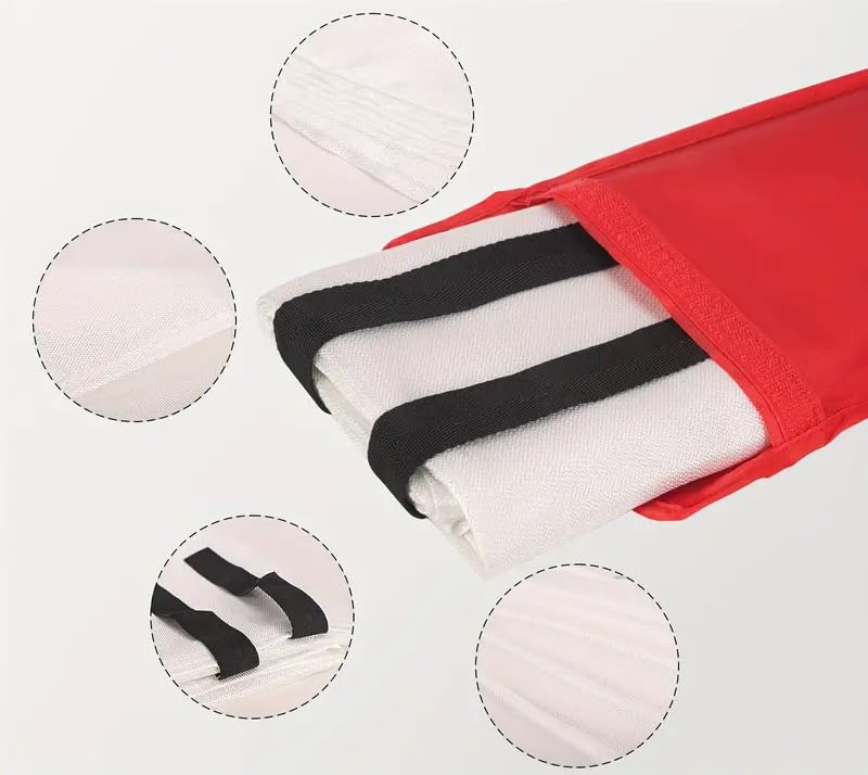 HOMEBARRIOR Emergency Fire Blanket for Fire Suppression, 39x39 inches Flame Retardant Fabric Fireproof Blanket, Survival Gear for Home Safety, Outdoor Camping (1 Pack)