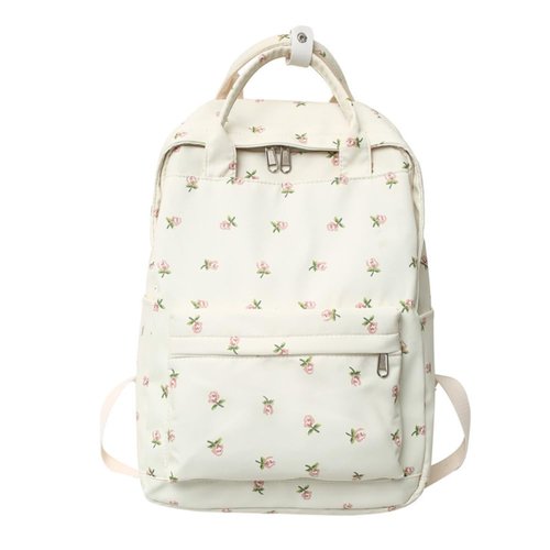 NTRUEML Backpack Sweet Flower Cute Aesthetic Large Capacity Backpack Accessories (white)